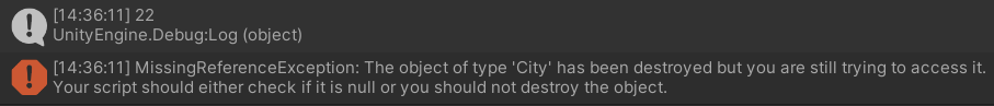 City Error Output